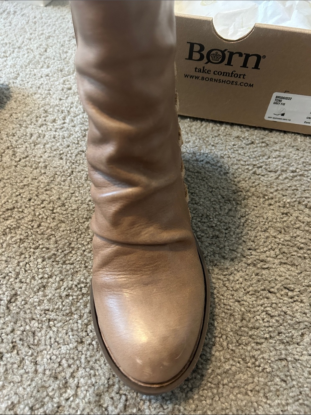 BORN Toni Leather Heeled Boots 8.5 - Picture 7 of 11